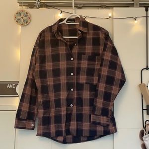 M NEW Plaid SHEIN Grunge Buttondown
